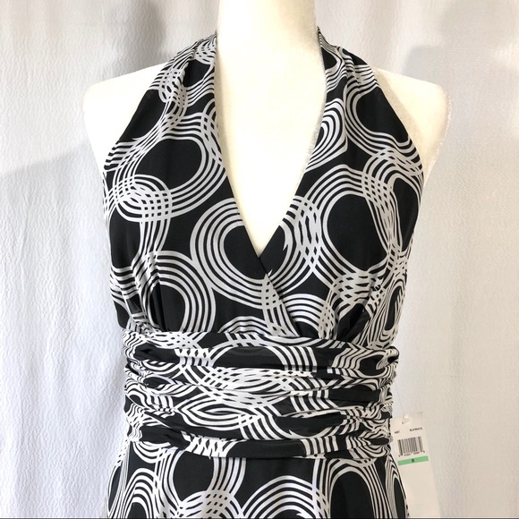 NWT Maggy Boutique Black/White Circle Print Dress - Picture 2 of 8